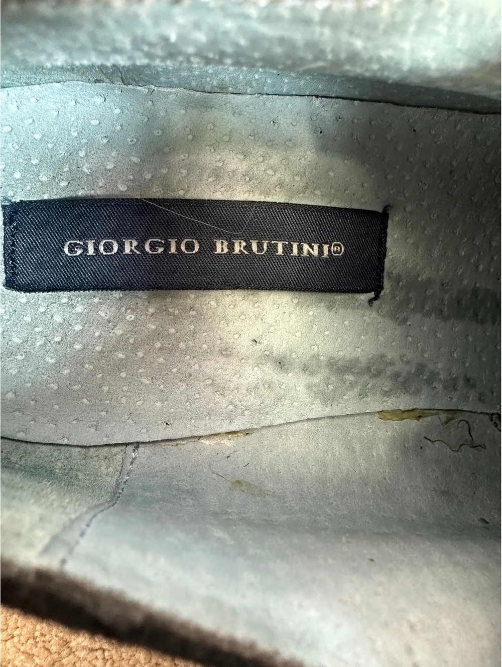 Giorgio Brutini Sz 10 Black Suede Wingtip Oxford Purple Accents Derby Preppy